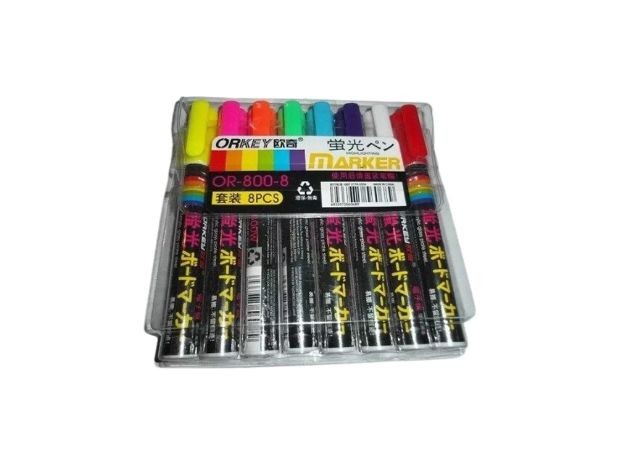 &u+ 8 MARCADORES PARA PIZARRON LUMINOSO
